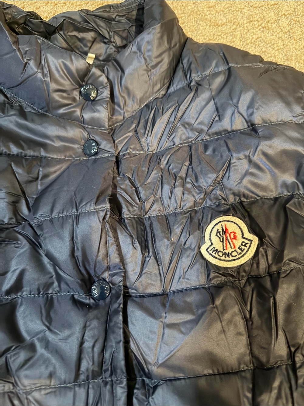 Moncler Liane Puffer Gilet Jacket in Navy Size 3 - Picture 10 of 16